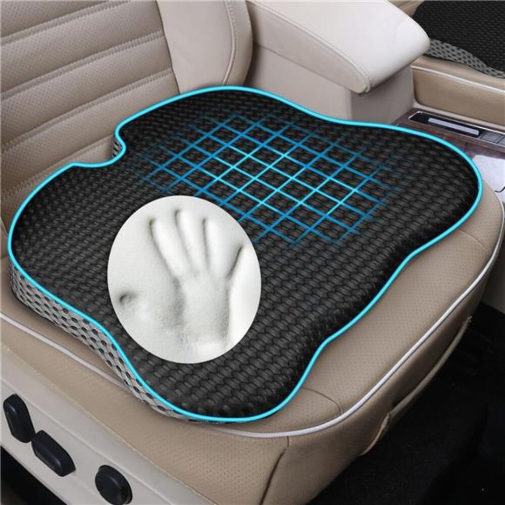 Memory Foam Car Seat Cushion Non Slip Tailbone Hip Back Support Driving